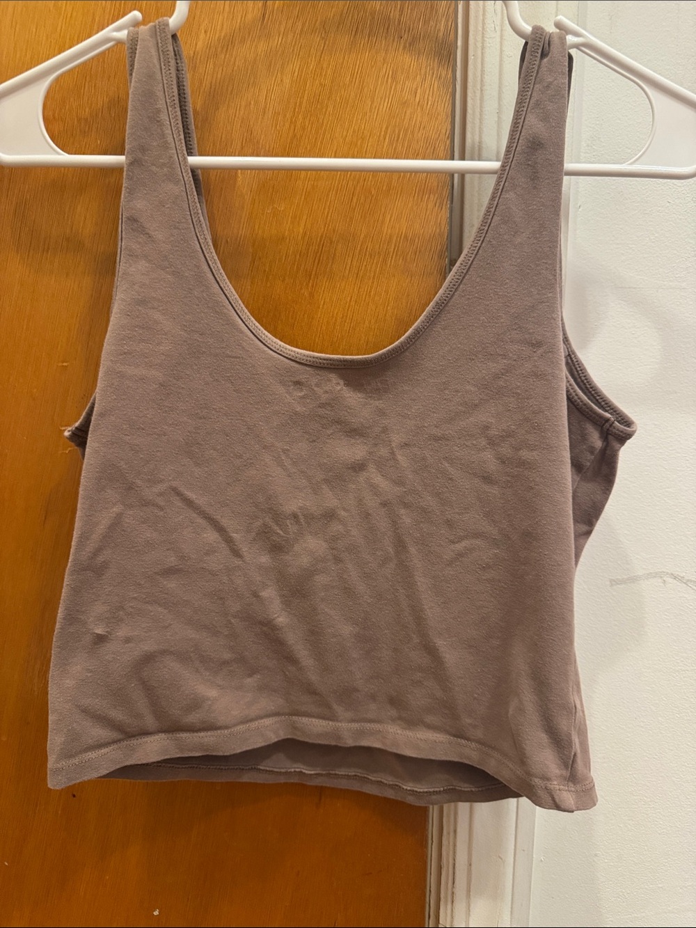 Abercrombie & Fitch Soft A&F Collection Dusty Mauve Brown Cropped Tank Top - Picture 3 of 3
